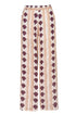 Athenas Linen Pants / White Beige Stripes